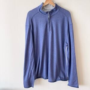 Tommy Bahama Reversible Quarter Zip Pullover Long Sleeves Men size XL Blue Gray